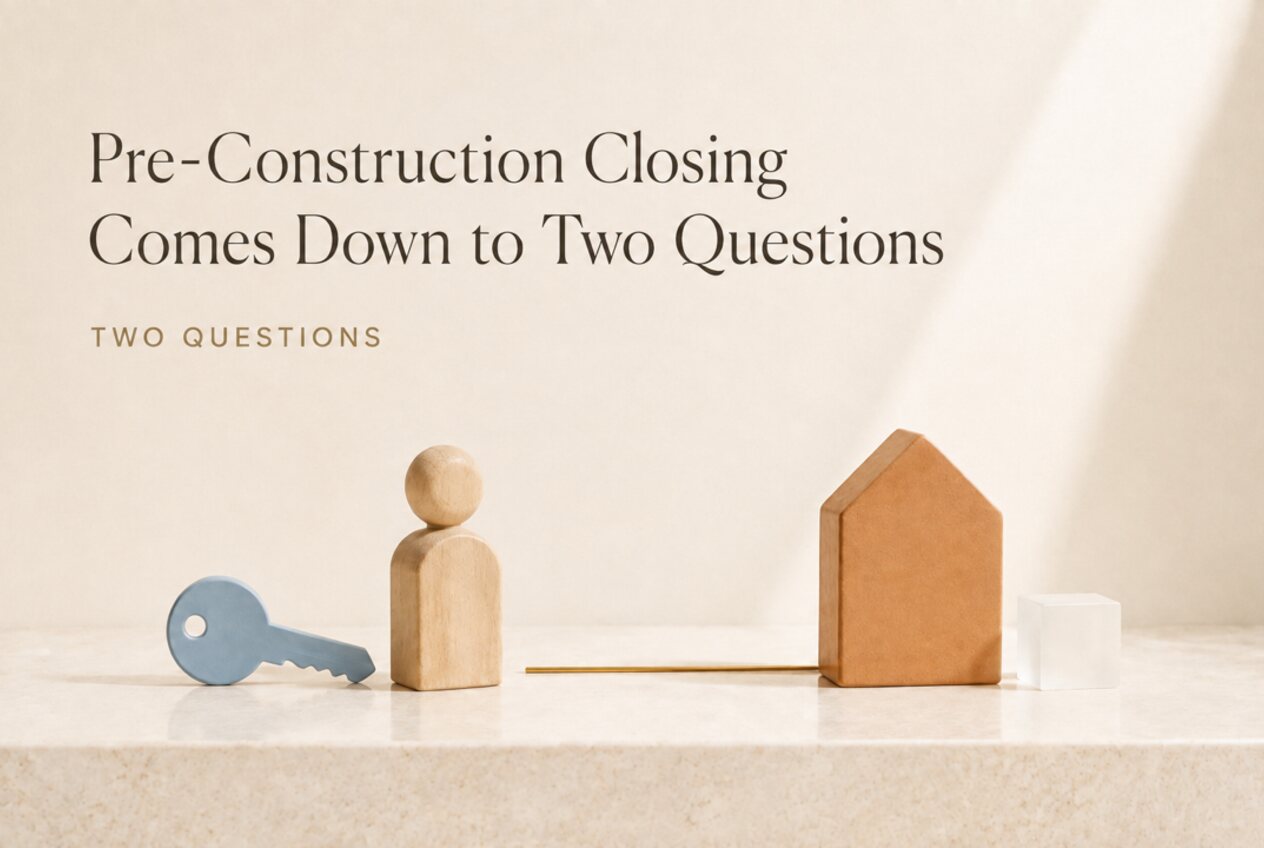 Pre-construction closing comes down to two questions