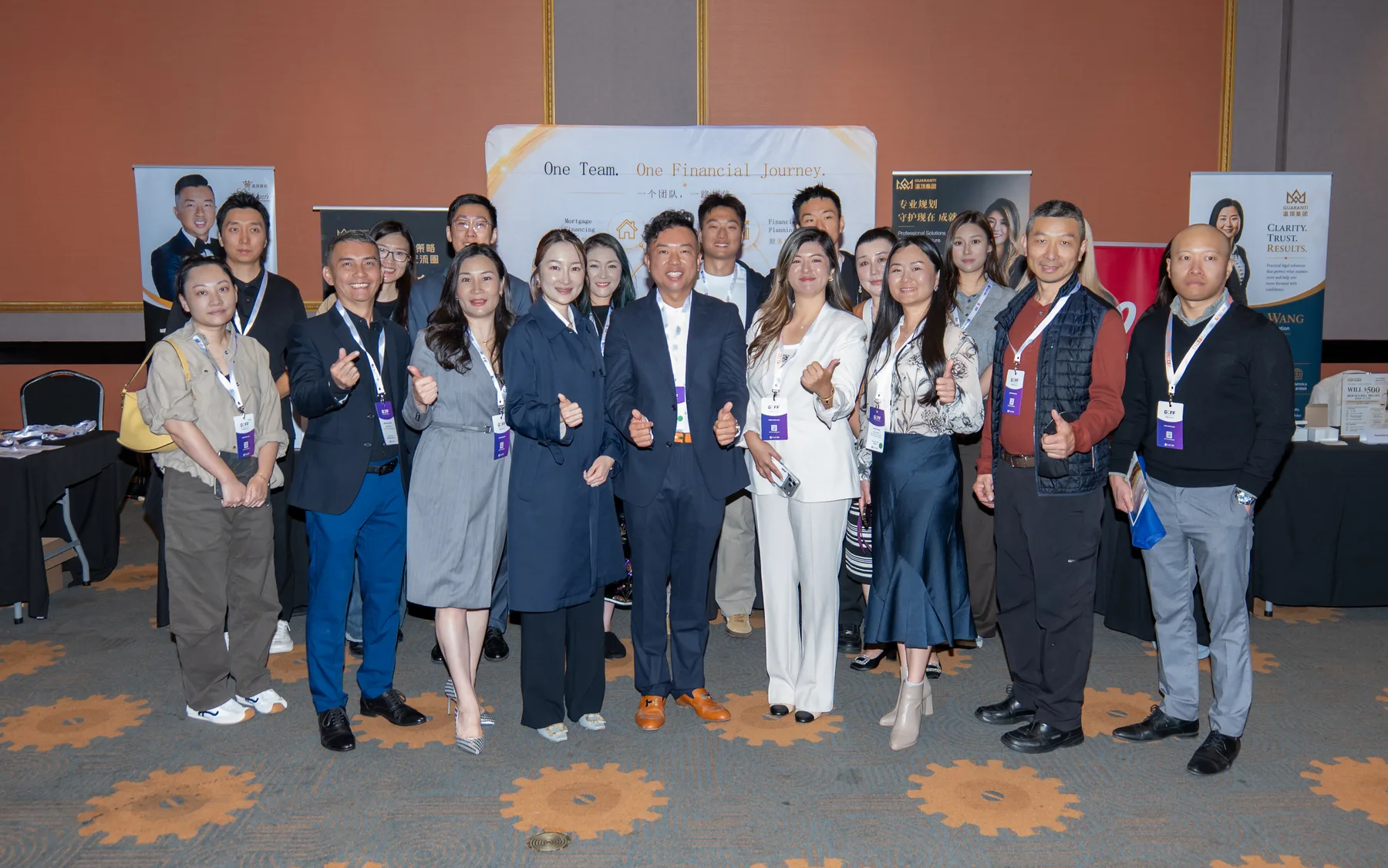 Guaranti Group team members and partners at the conference exhibition