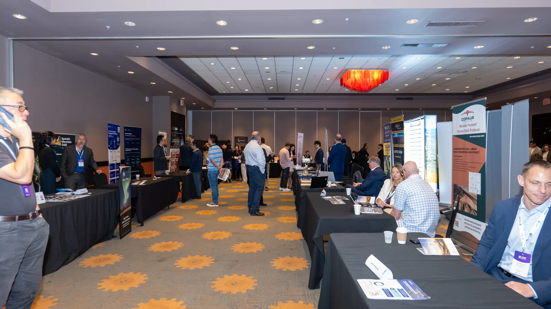 Wide view of the wealth conference exhibition hall