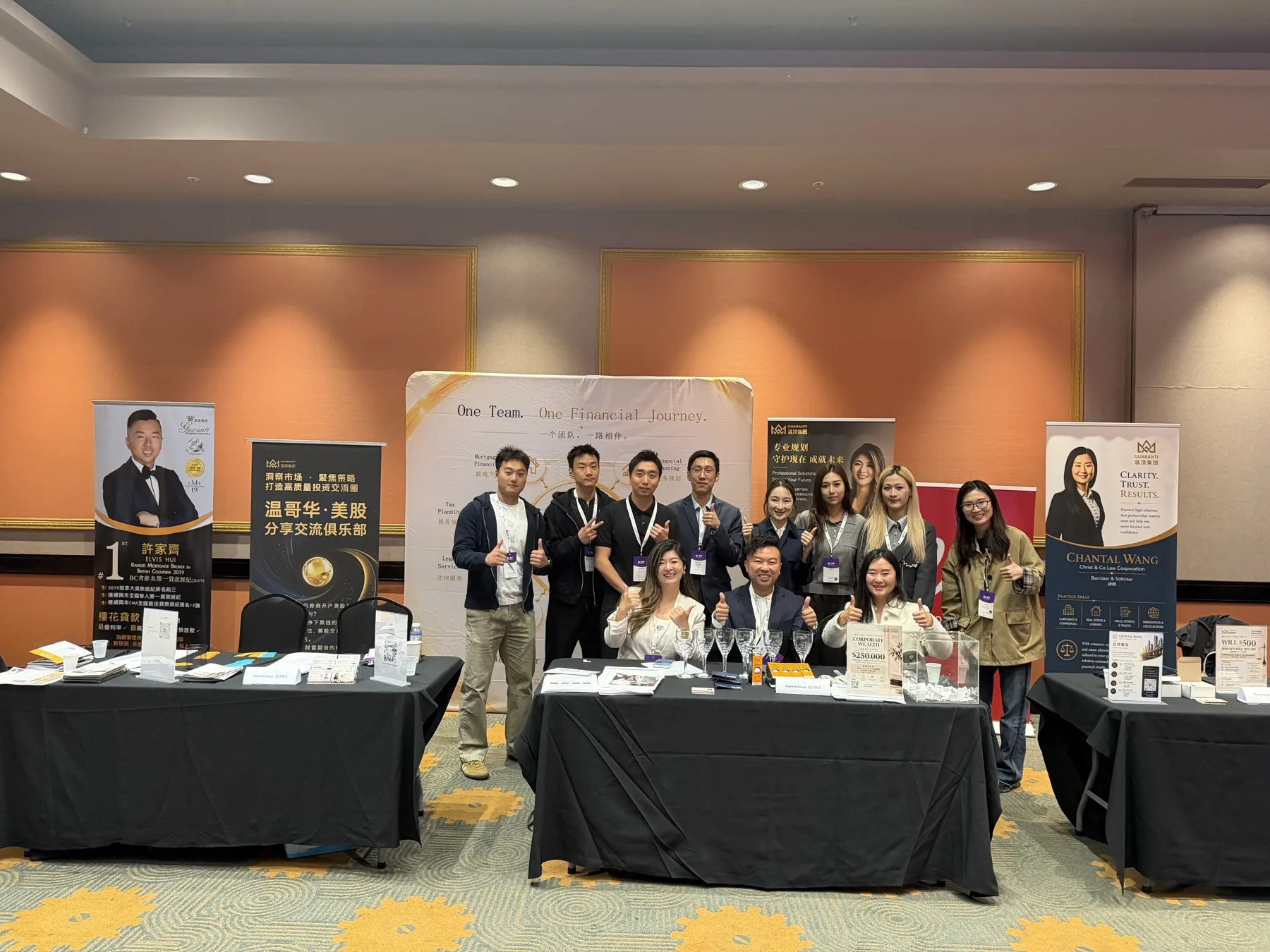 Guaranti Group’s team at its professional service booths