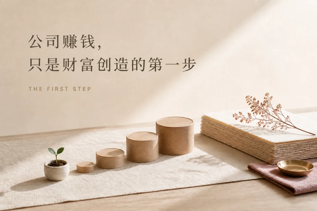 公司赚钱只是财富创造的第一步