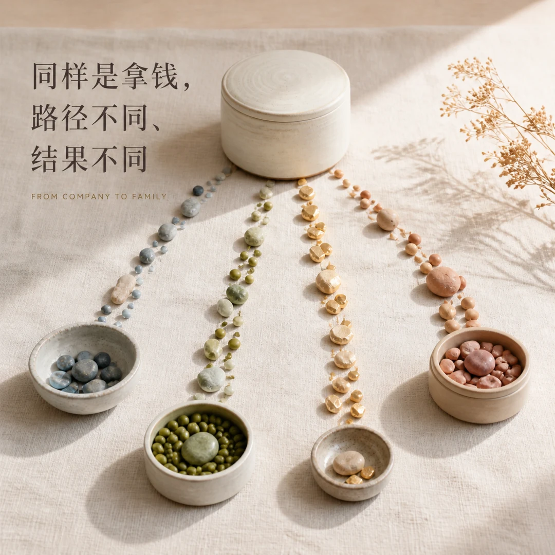 企业财富通过不同资金路径进入个人与家庭层面