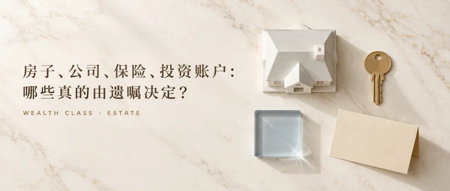 房子、公司、保险、投资账户：哪些真的由遗嘱决定？