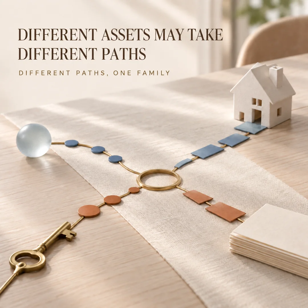 Different assets may follow different transfer paths