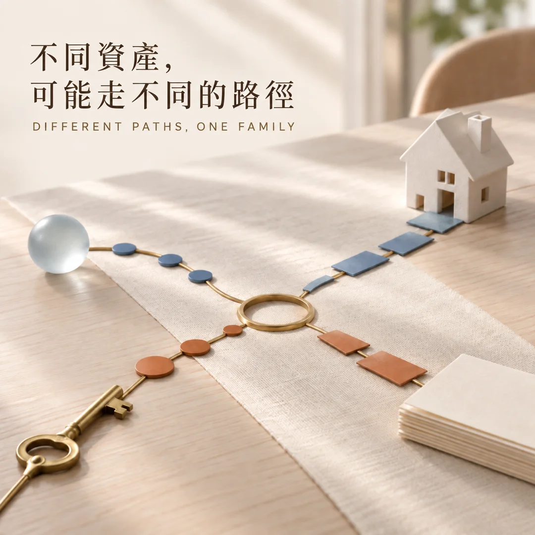 不同資產，可能走不同的傳承路徑