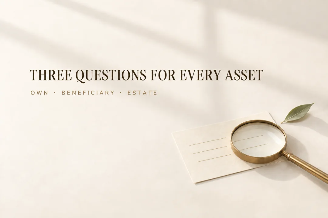 Three questions to ask about every asset