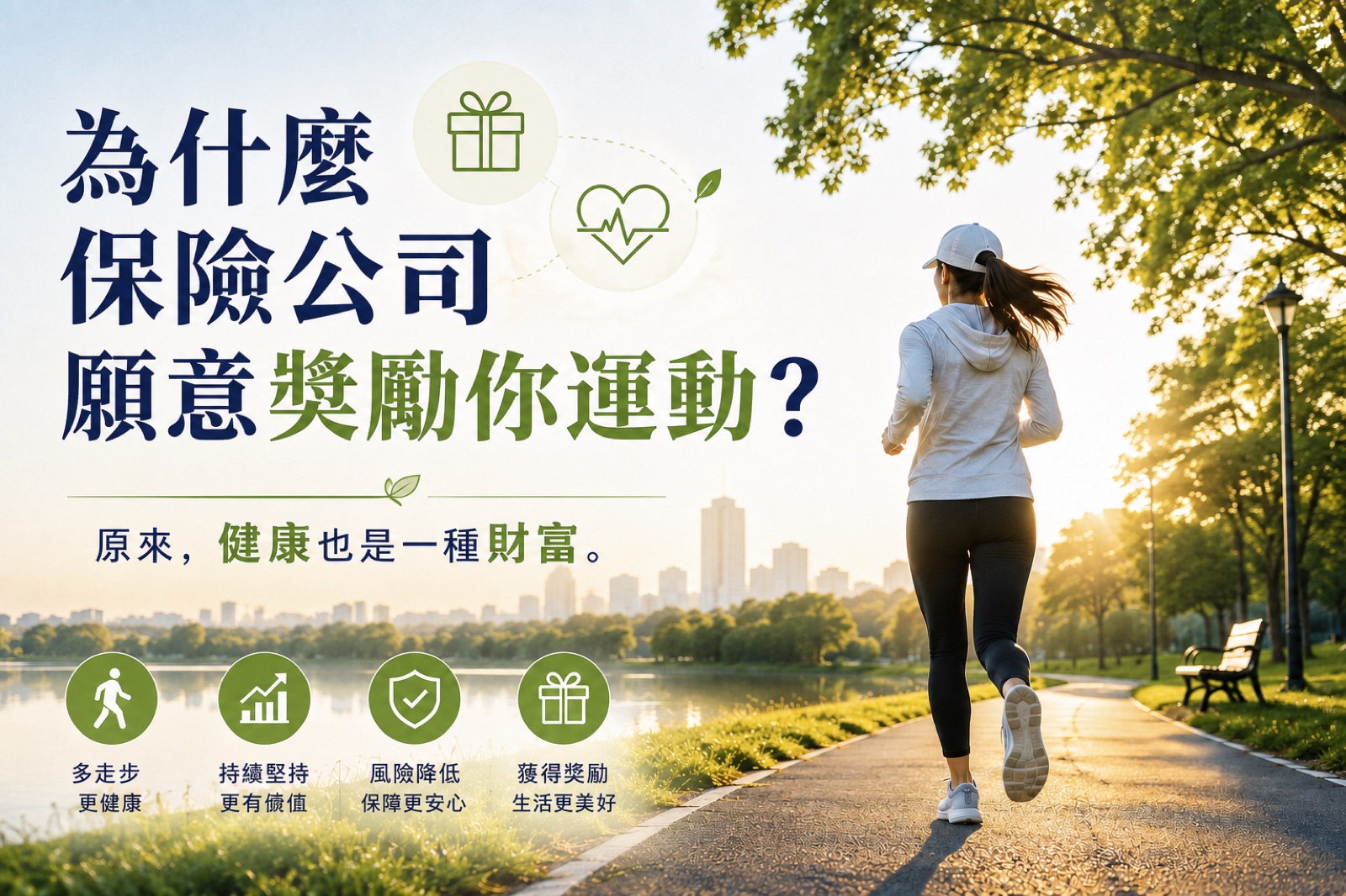 為什麼保險公司願意獎勵你運動？原來，健康也是一種財富