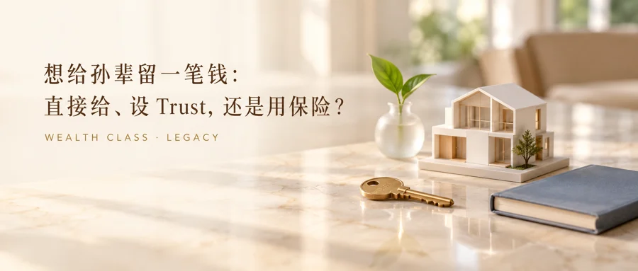 想给孙辈留一笔钱:直接给、设 Trust,还是用保险?
