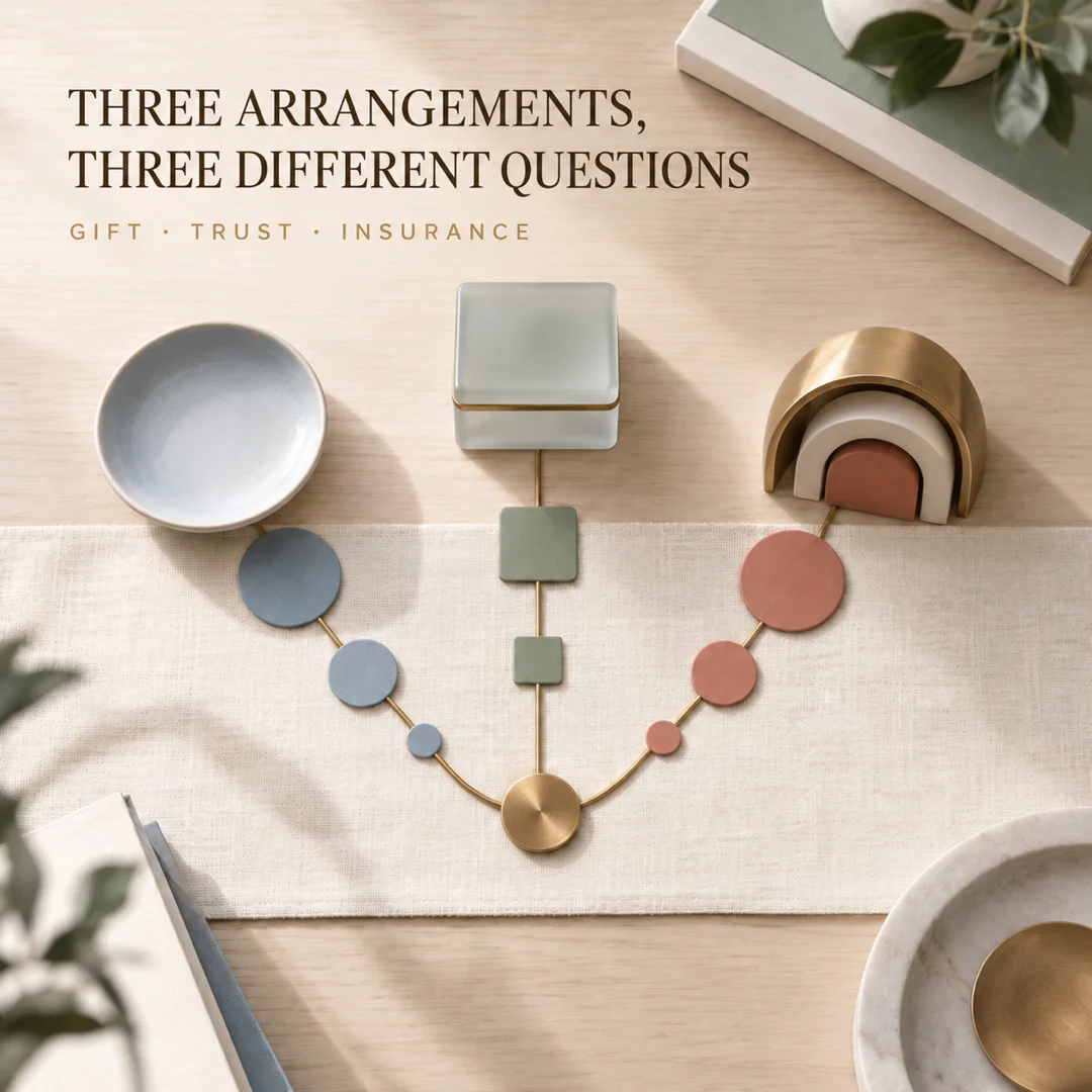 Three arrangements, three different questions
