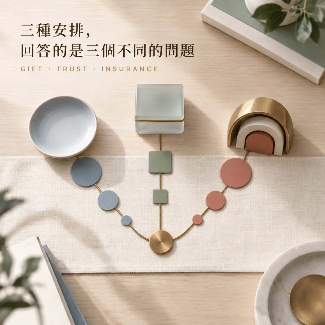 三種安排,回答的是三個不同的問題