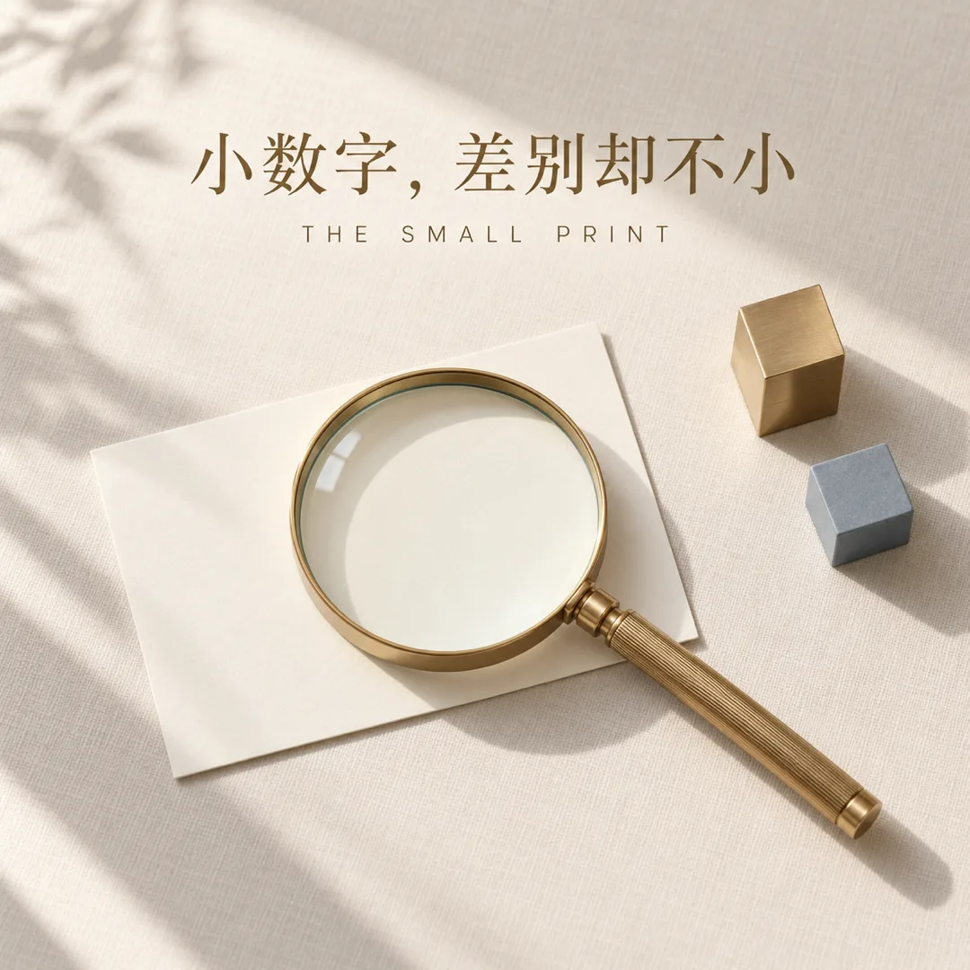 放大镜与几何静物,提示细小变化也可能影响家庭预算