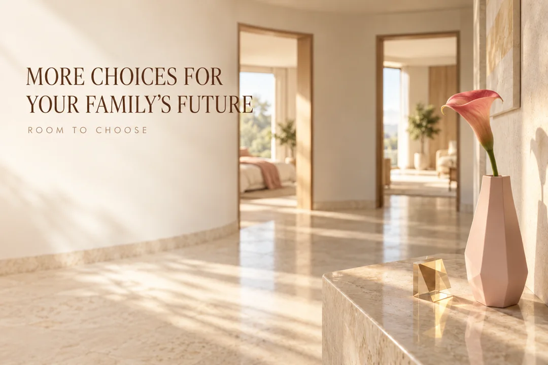 More room to choose for yourself and your family