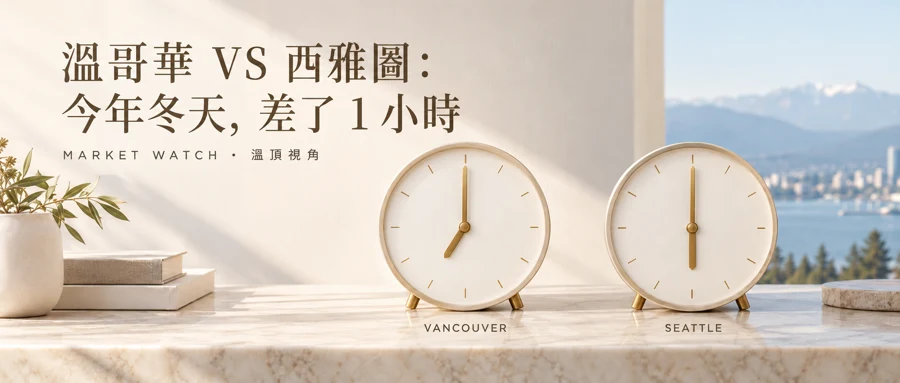 溫哥華與西雅圖的兩座時鐘,提示2026年冬天兩地將相差一小時