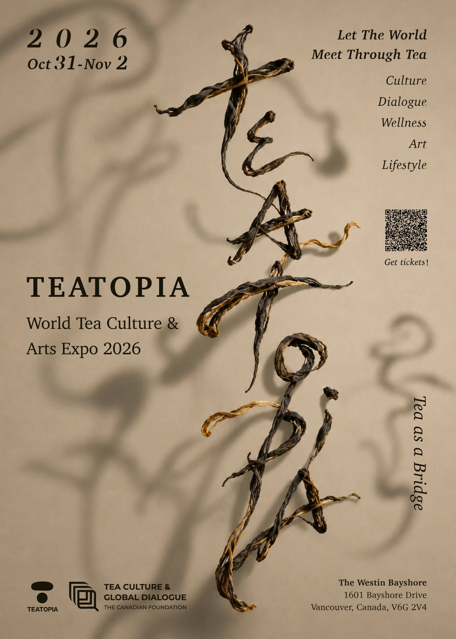 TEATOPIA 2026 World Tea Culture and Arts Expo portrait poster