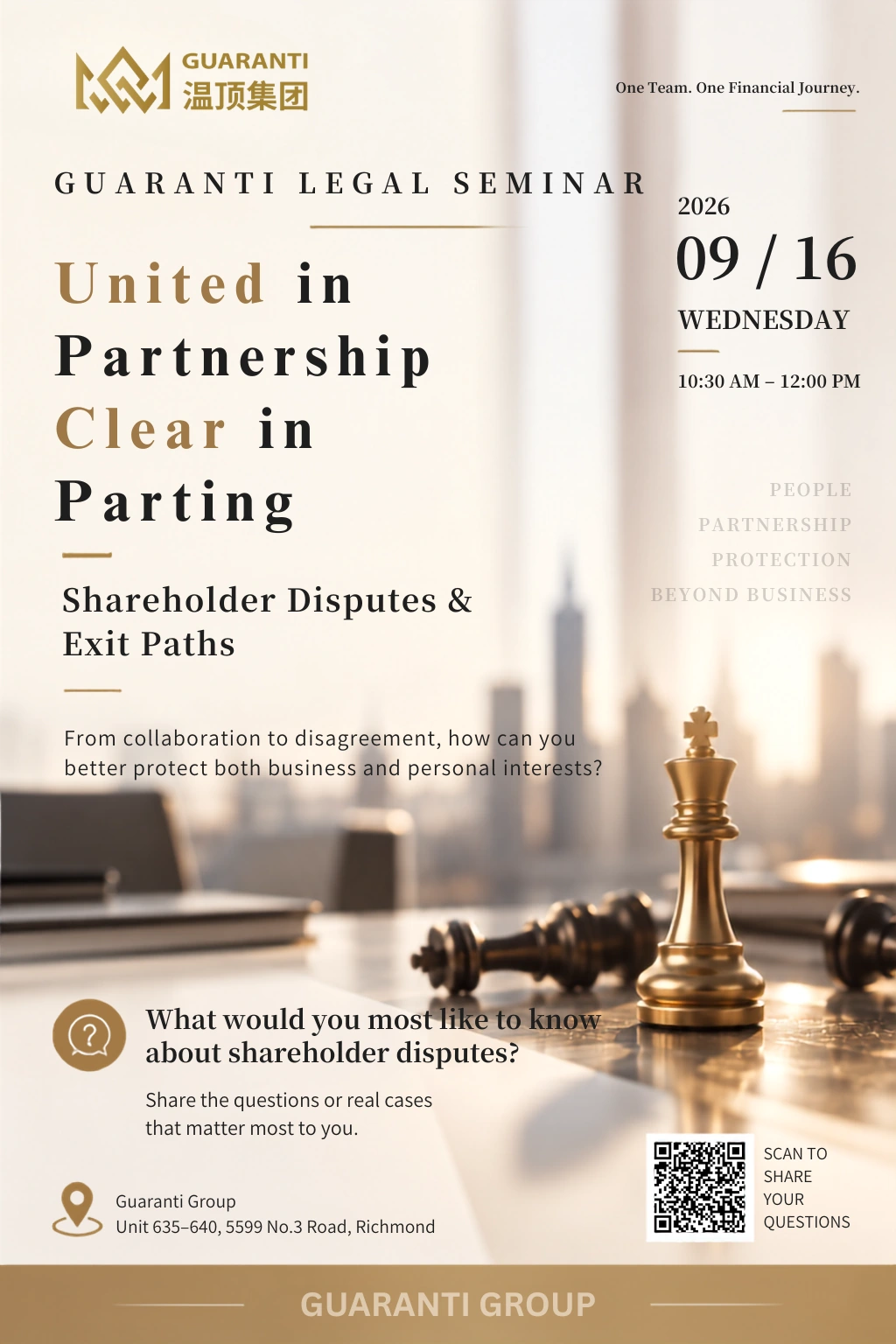 Shareholder disputes and exit paths seminar poster